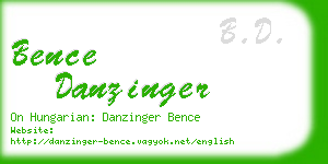bence danzinger business card